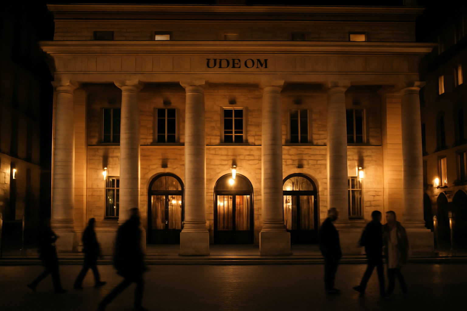odéon-théâtre de l'europe façade de nuit Paris