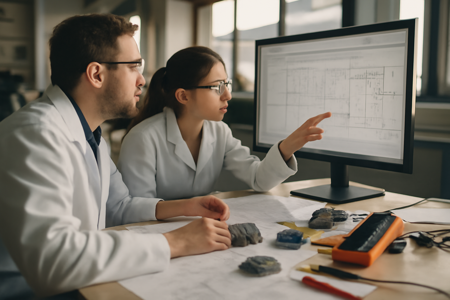 SEE Electrical, CAO électrique : ingénieur en atelier utilisant un logiciel de schémas électriques sur un écran, câbles et armoires visibles