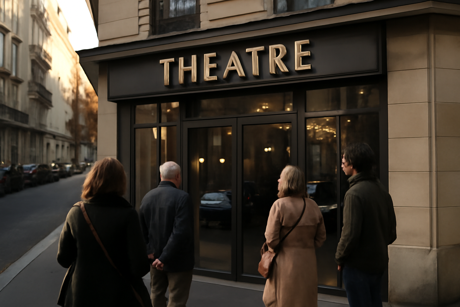 théâtre de passy façade paris 16e devant salle de spectacle