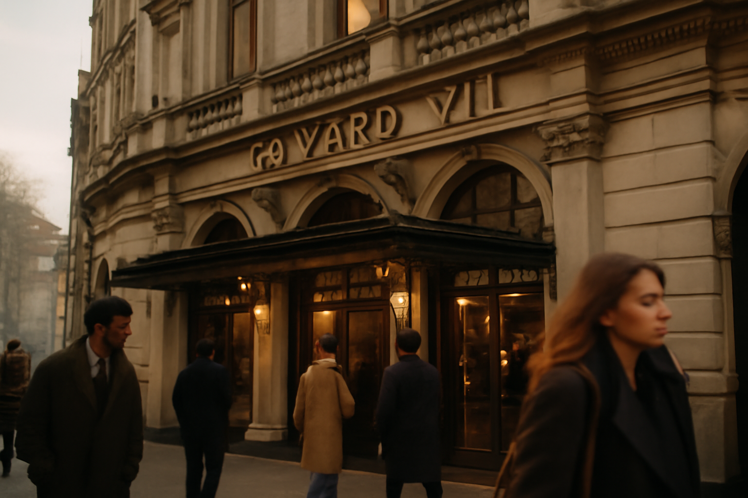 théâtre édouard vii façade illuminée à Londres devant l’entrée